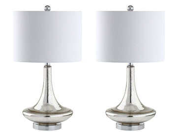 Cecile 25.5" Glass Teardrop LED Table Lamp - JONATHAN Y